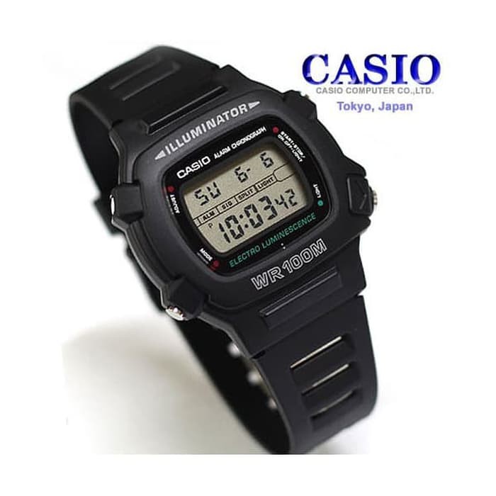 Jam Tangan Pria Digital illuminator Casio W-740-1Vs Original