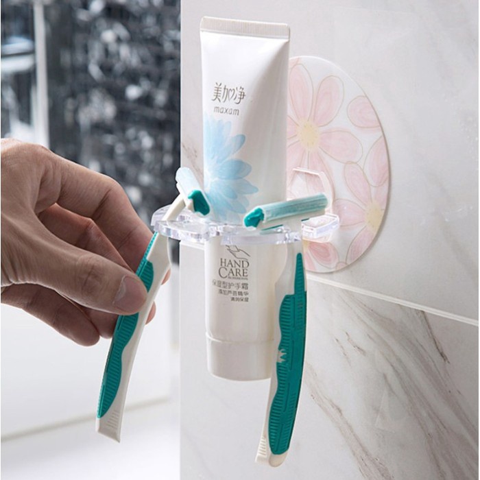 Strong Suction Sticker Toothbrush Toothpaste Shaver Storage Rack Bathroom Organizer Shelf