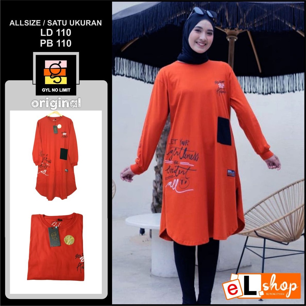 TUNIK GYL NO LIMIT ORI TERBARU 2022 ORIGINAL 100% AUTHENTIC MAXI TREND FASHION BUSANA MUSLIM TERLARI