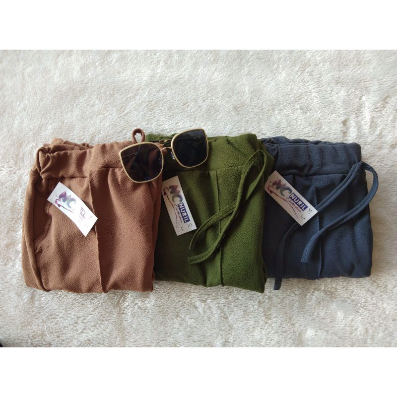 Special Promo ! COD ✔ BIG SIZE 5XL 89KG Ada | ORIGINAL DOTY PANTS ~ CREPE WAFLE Melar Super Nyaman &amp; Tebal | Warna Cantik Pilihan celana panjang wanita/kasual/slim/original