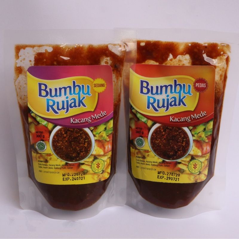 

Bumbu Rujak Kacang Mede / Sambal Rujak gula merah kemasan pouch 300 gr