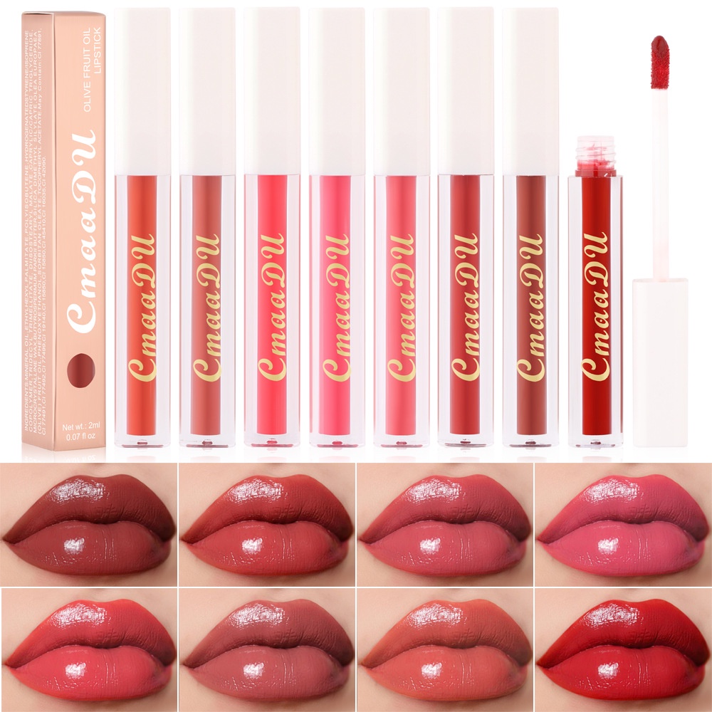 CMAADU OLIVE FRUIT OIL LIPSTICK LIP GLOSS 8 WARNA