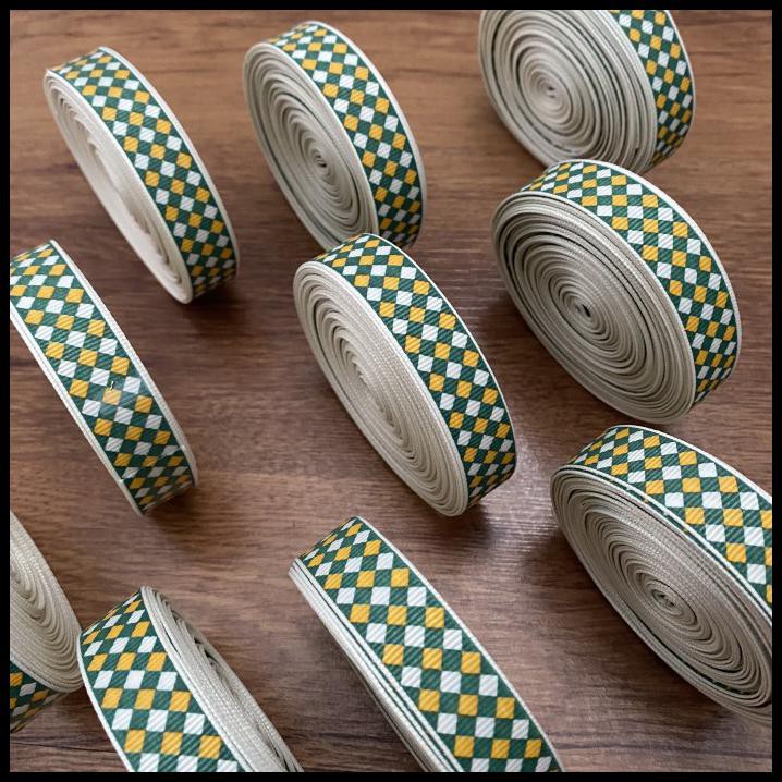 

Pita Lebaran Idul Fitri / Pita Grosgrain Motif / Pita Parcel Hamper - Lebar: 3.8Cm