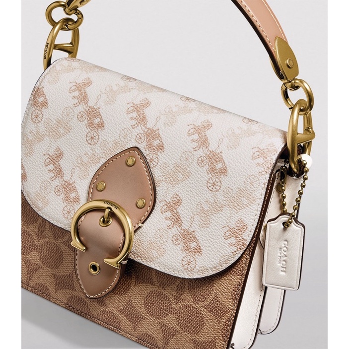 Coach Beat Shoulder Bag In Signature Canvas With Horse And Carriage Print (C5061)