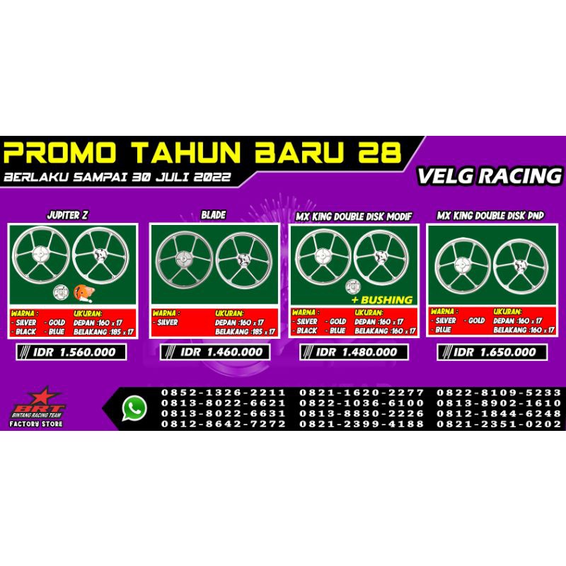 VELG CHEMCO BRT - JUPITER Z // BLADE // MX KING