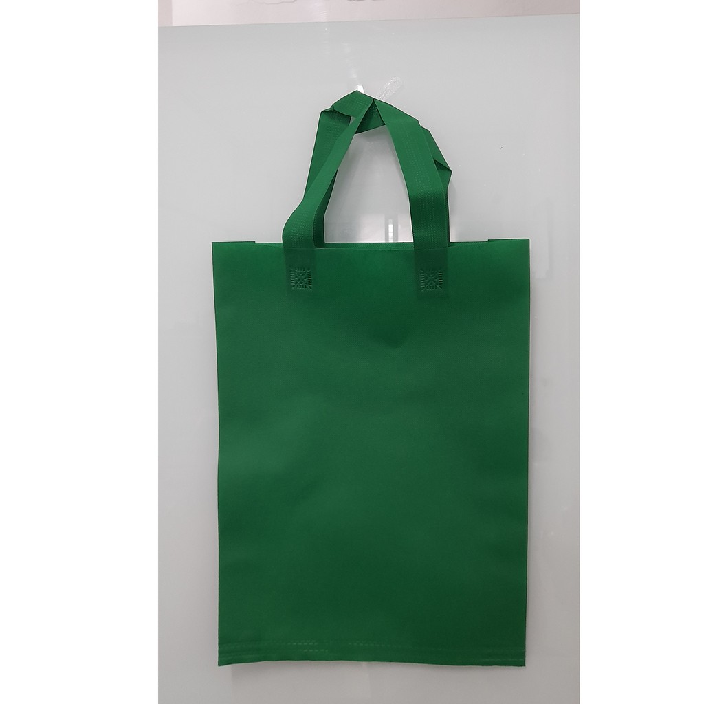 

(Lusin) Tas Press Spunbound Tali Goodie Bag Tas Belanja Warna Hijau 38 cm x 45 cm
