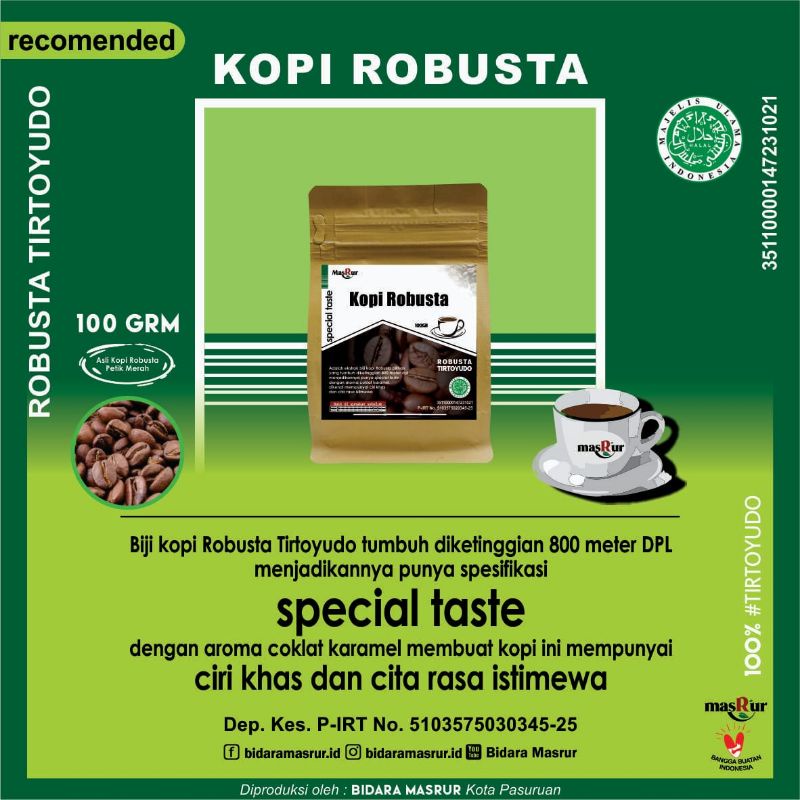 

KOPI ROBUSTA 100GR