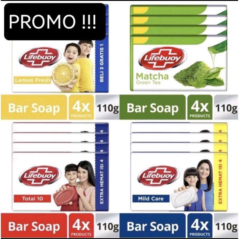 LIFEBUOY SABUN BATANG ISI 4 X 110 GR