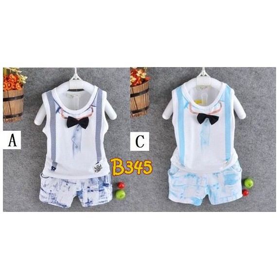 B345 / BAJU ANAK COWOK LENGAN PENDEK / SETELAN ANAK PENDEK