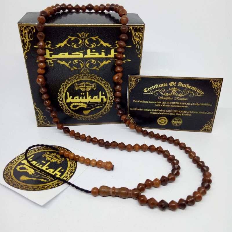 Tasbeh kayu kaukah wajik 99 bersertifikat Original