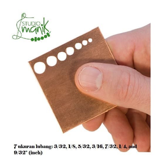 Beadsmith Pelubang Lempengan Tembaga