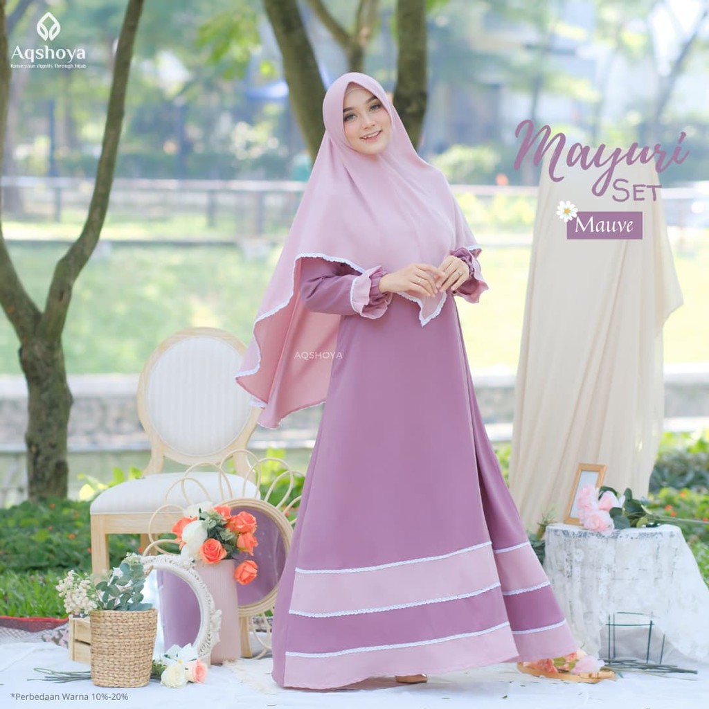 GAMIS SET MAYURI HIJAB SYARI ORIGINAL BY AQSHOYA