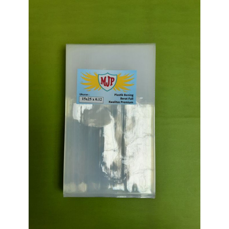 Plastik PP Bening MJP Tebal 0.12 Uk. 15x25 Kaku untuk Packing Kemasan Snack Kerupuk