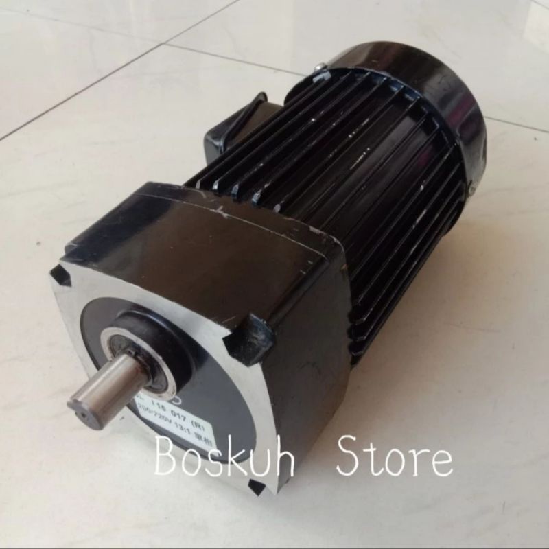 DINAMO AC MOTOR GEARBOX 1/5  HP 220V AC  Ratio 1:13 Speed Output 109 RPM DINAMO SECOND TERMURAH