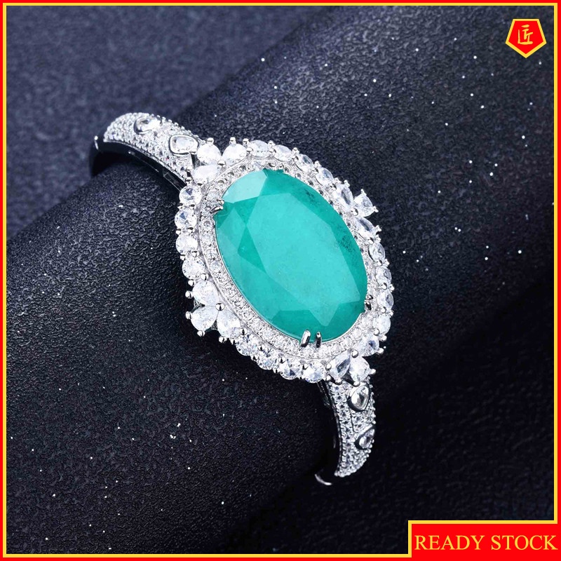 [Ready Stock]Luxury High Carbon Diamond Natural Paraiba Bracelet