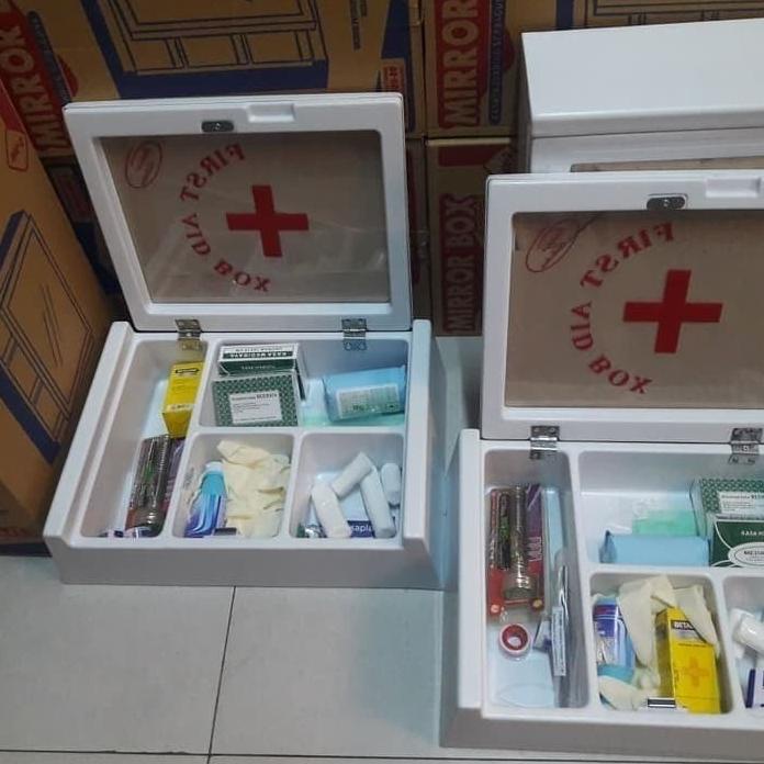 Box Penyimpanan Obat - Kotak Obat P3K Dinding Type A Lengkap Isi