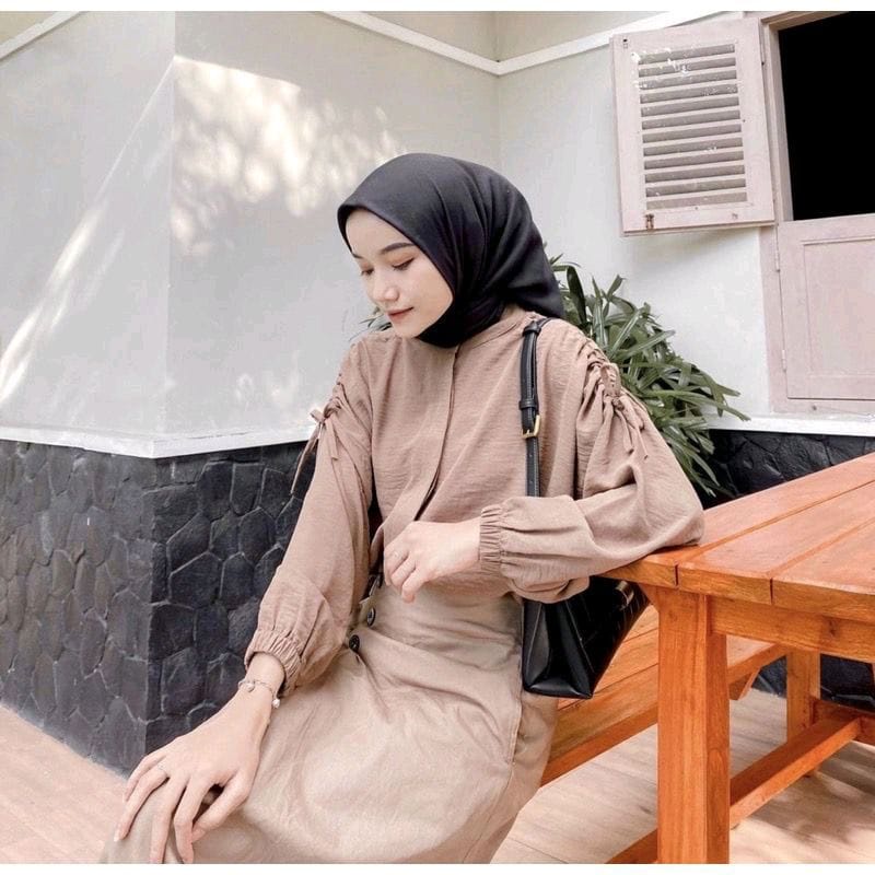 Blouse Serut Cringkle Airflow | Kemeja Serut Crincle Setengah Lengan | Melvin Kemeja Serut | Dory Blouse | Gavi Blouse Lengan Serut | Sani Top