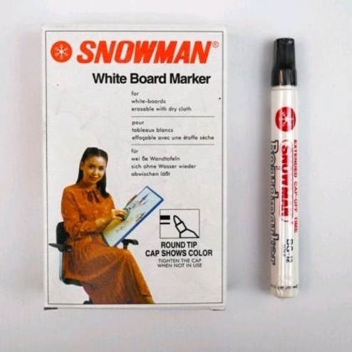 

SNOWMAN - Spidol Whiteboard / Spidol Papan Tulis Black Ink (pcs)
