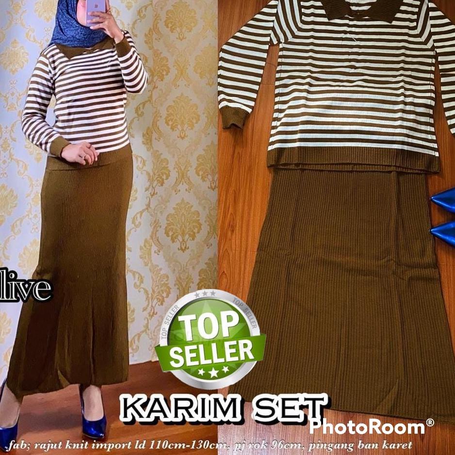 Modern.. One set rajut salur import | Setelan rajut import wanita | Setelan rajut import premium | O
