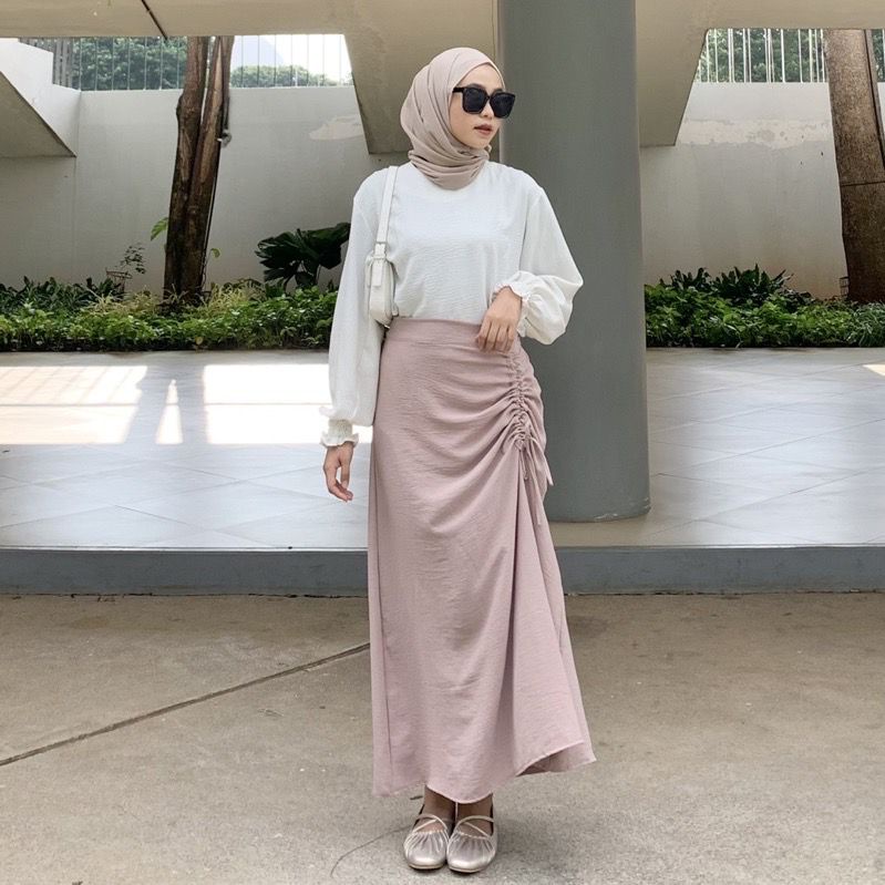 1KG MUAT 5PCS | KARIN JOSEP SKIRT ROK SERUT AIRFLOW CRINKL EOOTD ALA SELEBGRAM FASHION GROSIR