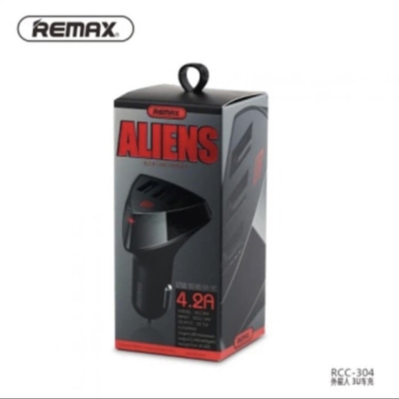 Remax RC-C304 Saver Charger Mobil Alien 3 Ports 4.2A quick charging