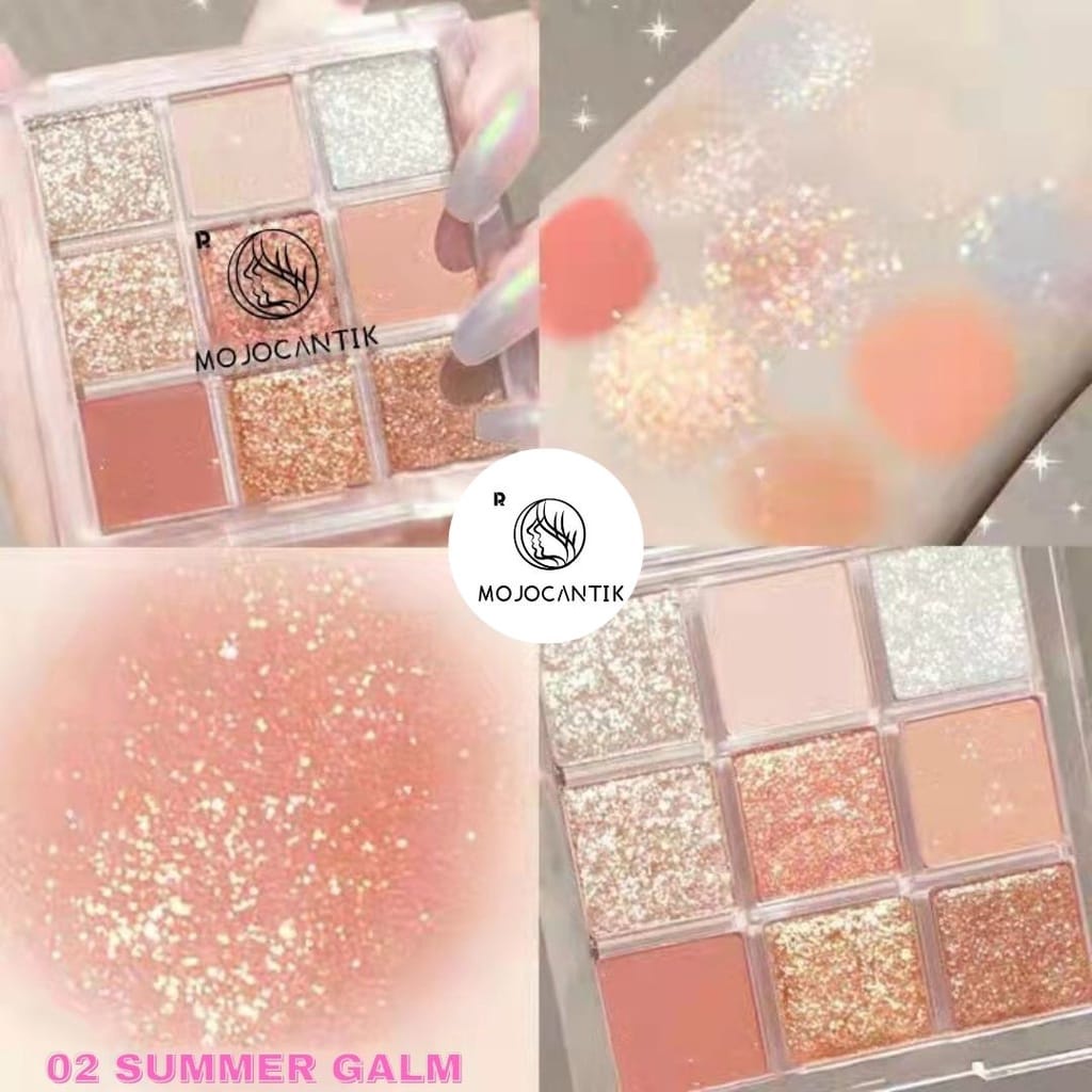 Mojocantik Eyeshadow Korean Pallete 9 Warna Pigmented Eyeshadow