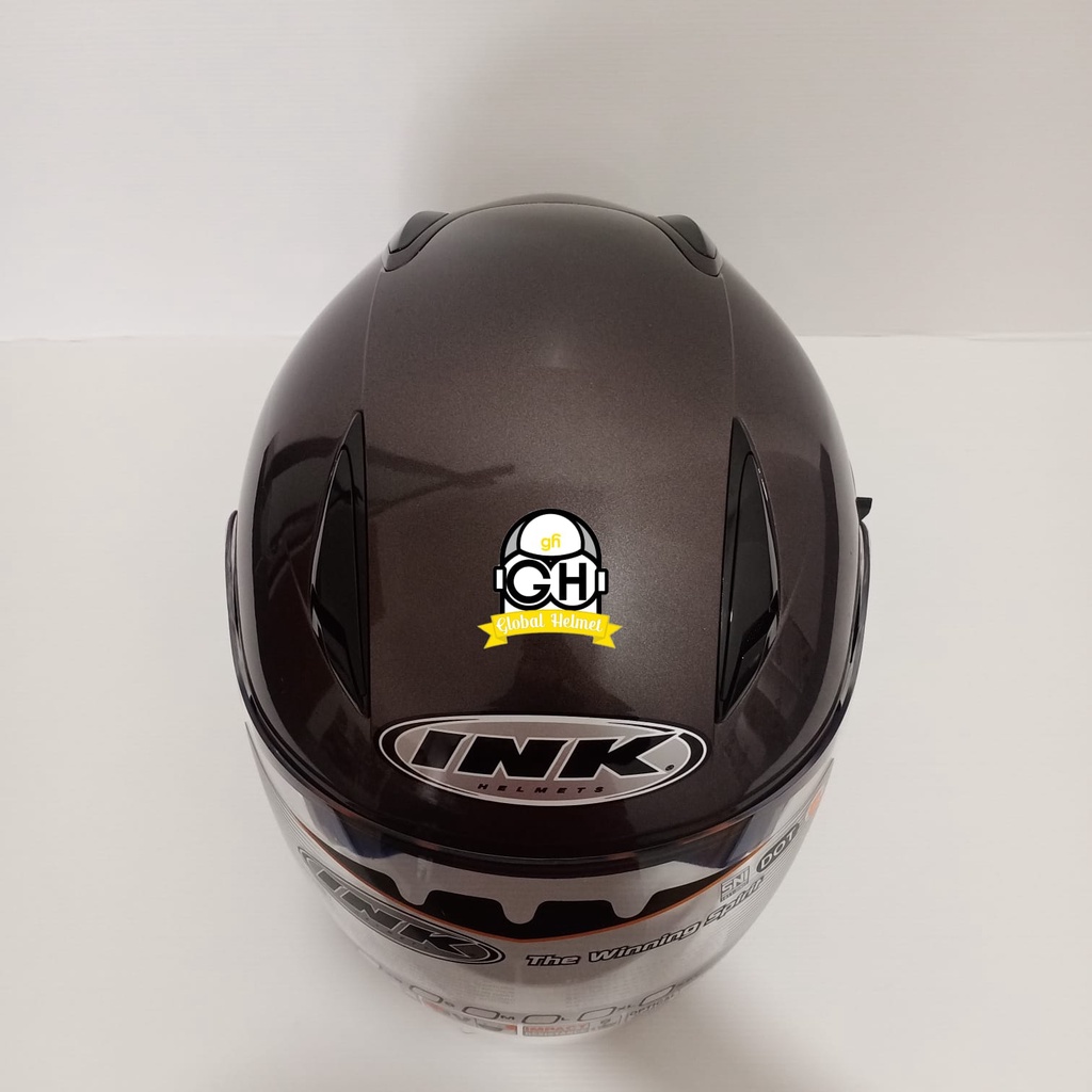 HELM INK METRO SOLID GUNMET DOUBLE VISOR INK HALF FACE GUNMETAL INK POLOS INK HALFFACE