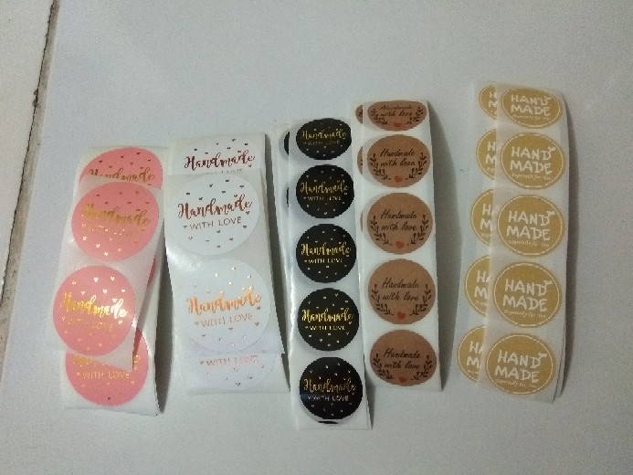 Stiker Sticker Label  Handmade With Love  - Ty3t
