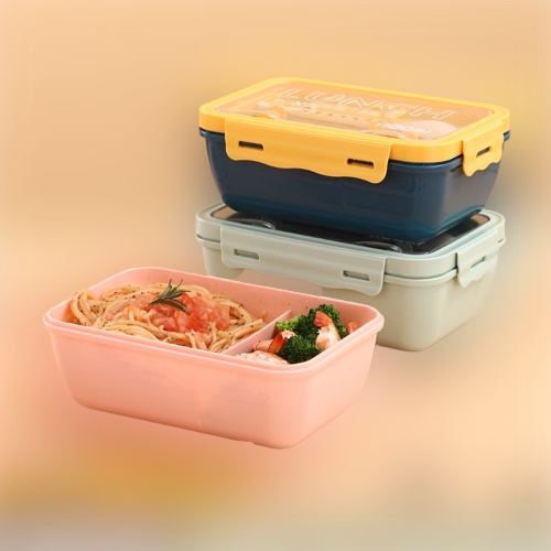 Tempat Makan Plastik/Lunch Box/Set Kotak Makan 2pcs