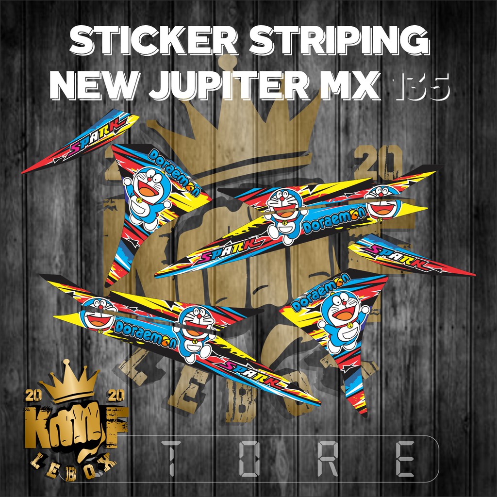 STICKER STRIPING NEW JUPITER MX 135 DORAEMON
