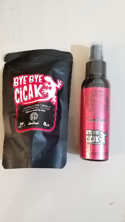 Paket Pengusir Cicak Gel Dan Spray, Bye Bye Cicak Gel 70 Gr Dan Spray 100 Ml Natural Non Pestisida