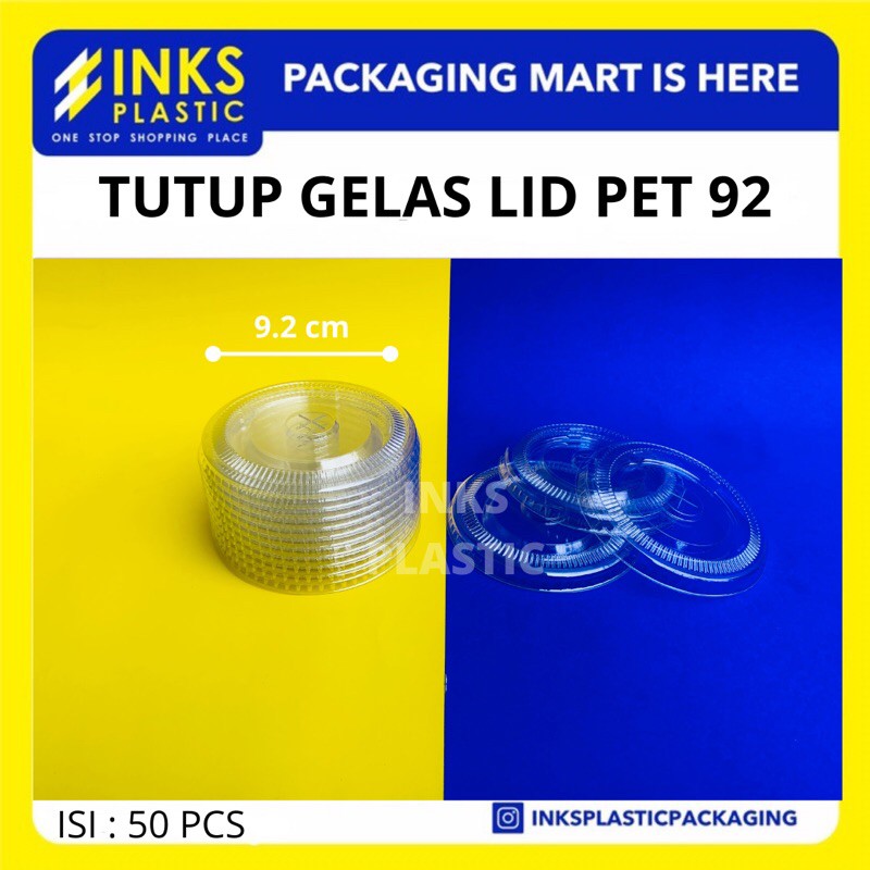 Pusat Grosir Flat Lid 92 / Tutup Gelas Plastik Datar (50 Pcs) gB1mReDFm378LV8