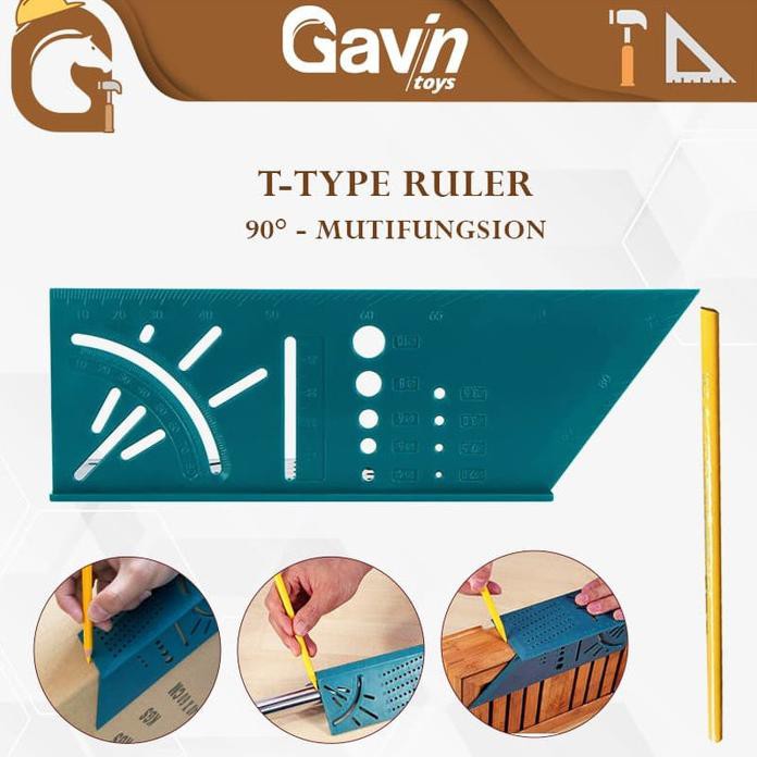 

ASTADEWI_FASHION JUAL PENGGARIS SIKU T-TYPE RULER WOODWORKING 90 DERAJAT SPEED SQUARE TERPOPULER