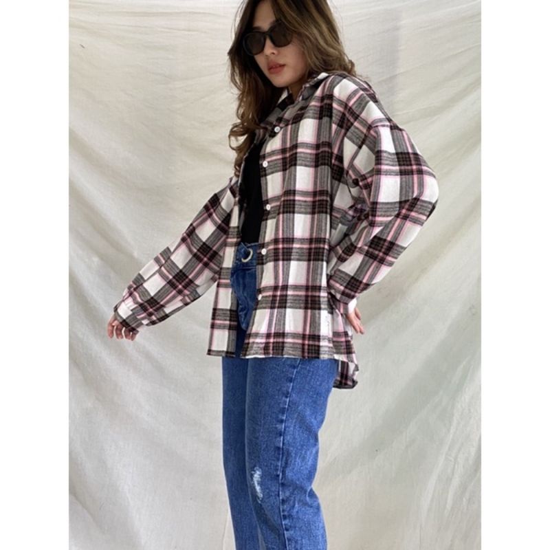 KIMBERLY OVERSIZE FLANEL / KEMEJA FLANEL TARTAN