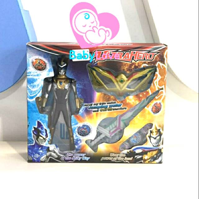 Mainan Murah Anak Pedang Ultra Hero 5 Figure Koin Ultraman Legend Hero