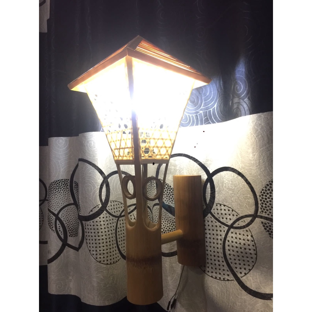 LAMPU ANYAMAN BAMBU (LAMPU DINDING)