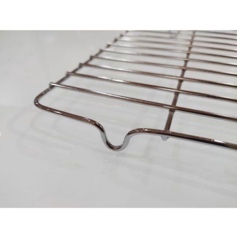 cooling rack persegi stainless / tatakan anti panas / rak pendingin kue ukuran 26,5cm x 19,5cm