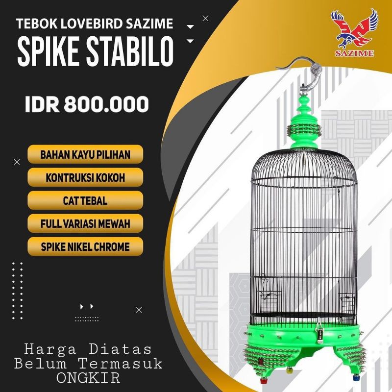 Tebok Lovebird Sazime Spike Stabilo || Bonus Krodong Original Sazime
