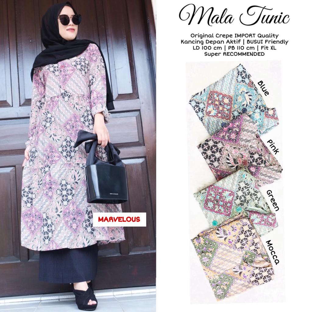 MALA TUNIC Atasan Muslim Wanita By MARVELOUS