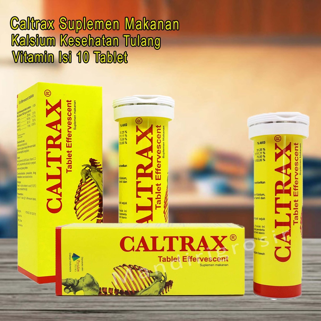 Suplemen Makanan *Caltrax * Kalsium Kesehatan Tulang *Isi 10 Tablet