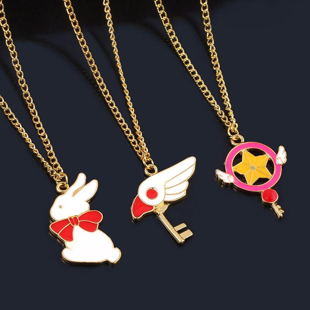 Kalung Rantai Dengan Liontin Anime Cardcaptor Sakura Untuk Wanita