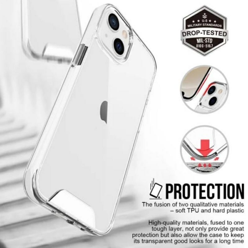 Cover Clear iPhone 14 / 14 Plus / 14 Pro / 14Pro Max Softcase Bening Silicone Space iPhone 14+