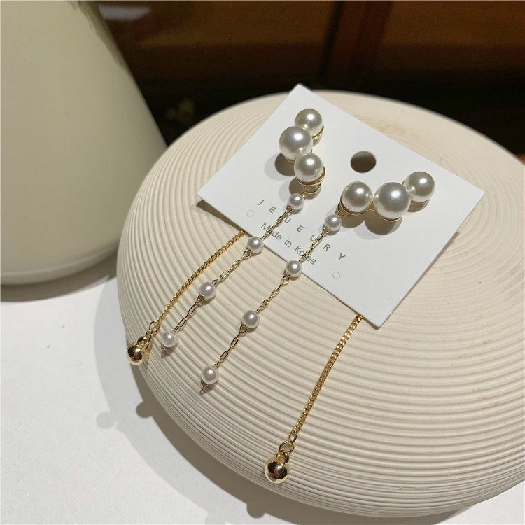 Anting Mutiara Berpohon Elegan ladies simple fashion Korea