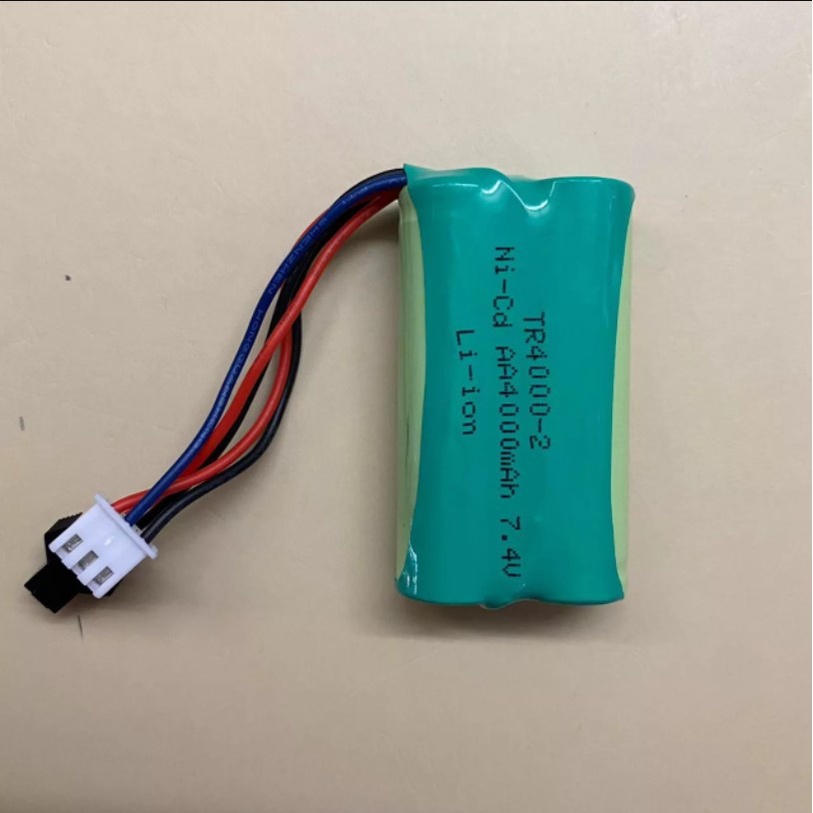 BATERAI RC BATRE 7,4V AA 4000MAH BATERAI - 7.4V AA 4000MAH Socket hitam Dan Putih