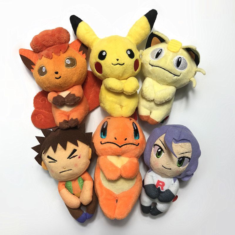 Pikachu Duduk Lucu Charmander Vulpix Snorlax Jesse Plush Doll Mainan Pokémon