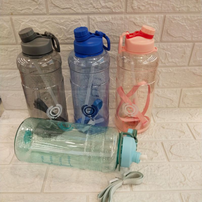 BOTOL MINUM SPORT CUP 2 LITER/BOTOL MINUM DENGAN SEDOTAN