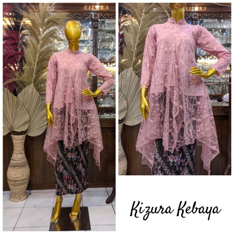 Kebaya Tunik Tille Bordir mutiara