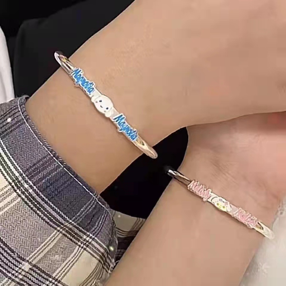 Gelang 925 Silver Adjustable Desain Hello Kitty Untuk Wanita