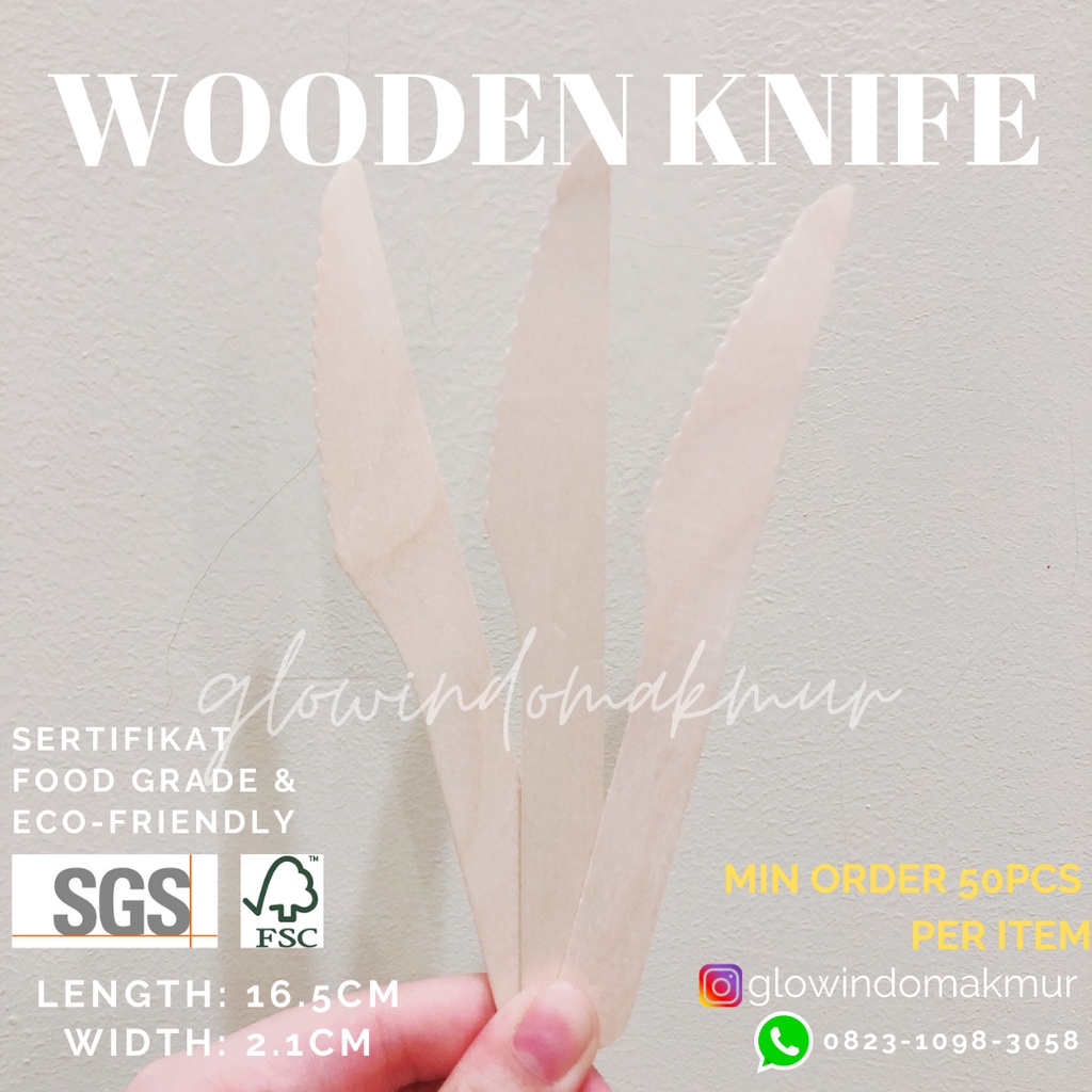 100 pcs Sendok Makan Kayu Sendok Kayu Garpu Makan Kayu Gase Kayu Spork Wooden Spoon Wooden Fork