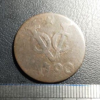 #4.VB. UANG KUNO / KOIN KUNO VOC BELANDA 2 DUIT TAHUN 1790
